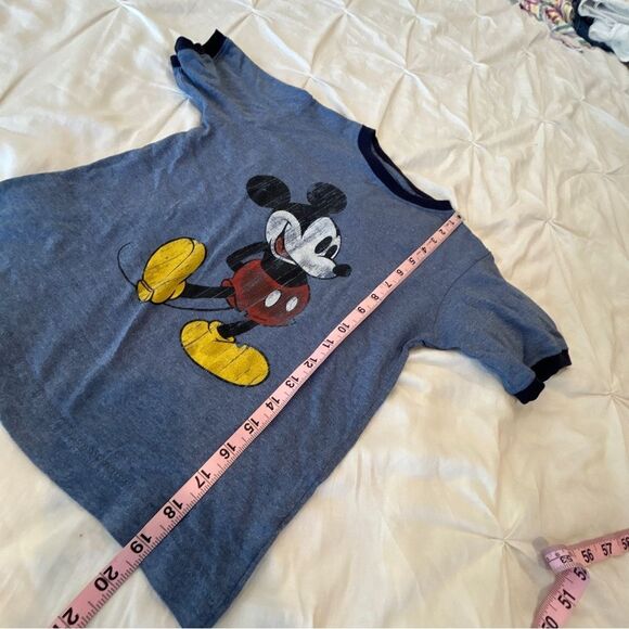 Disneyland Walt Disney World Girl's Blue Mickey Mouse Crew Neck Tee Shirt Small - Picture 5 of 7